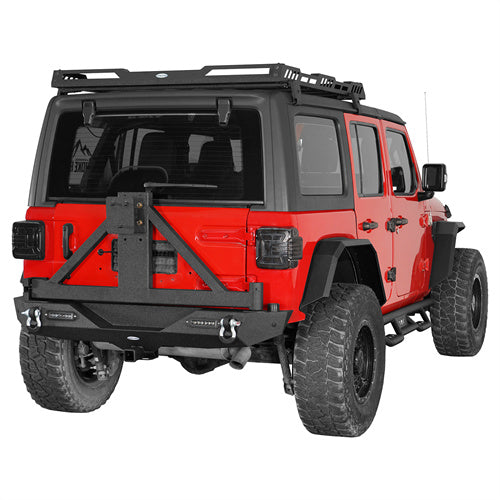 Load image into Gallery viewer, Hooke Road Jeep JL Rear Bumper with Tire Carrier for 2018-2024 Jeep Wrangler JL b3002s 3
