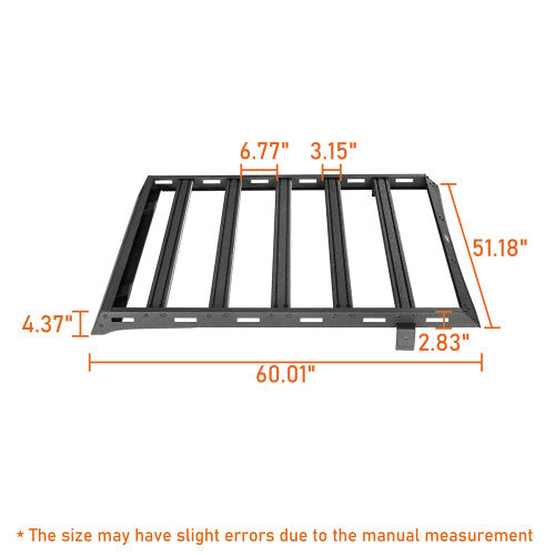 Hooke Road Jeep Wrangler Roof Rack for 1997-2006 Jeep Wrangler TJ Hardtop, Excluding Unlimited   b1038s 10