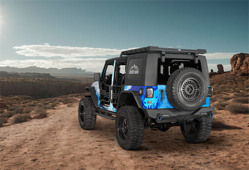 Load image into Gallery viewer, Hooke Road® Different Trail Rear Bumper w/Hitch Receiver(07-18 Jeep Wrangler JK)
