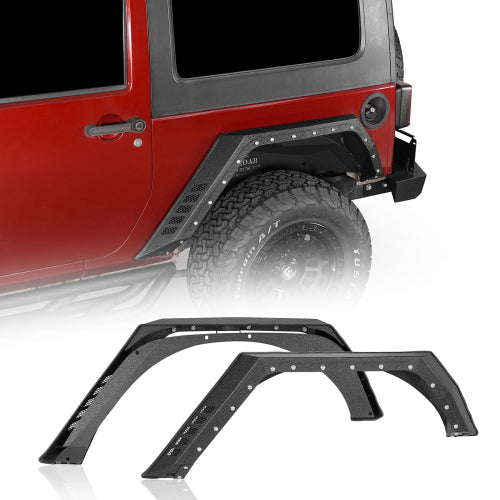 Load image into Gallery viewer, Hooke Road Rear Fender Flares for 2007-2018 Jeep Wrangler JK 2-Door b2105 1
