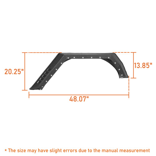 Load image into Gallery viewer, Hooke Road Rear Fender Flares for 2007-2018 Jeep Wrangler JK 2-Door b2105 6
