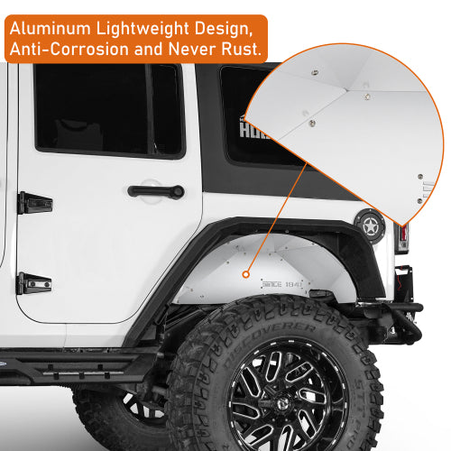 Load image into Gallery viewer, Hooke Road Jeep JK Rear Wheel Well Liners Fender Liners for 2007-2018 Jeep Wrangler JK b2112s 12
