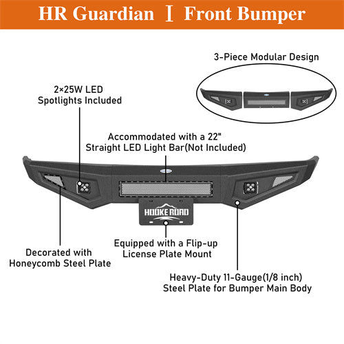 Load image into Gallery viewer, Hooke Road Steel Front Bumper for 1988-1998 Chevy C/K 1500 2500 3500 &amp; GMC Sierra 1500 2500 3500 b9081 12
