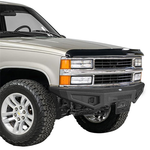 Load image into Gallery viewer, Hooke Road Steel Front Bumper for 1988-1998 Chevy C/K 1500 2500 3500 &amp; GMC Sierra 1500 2500 3500 b9081 2
