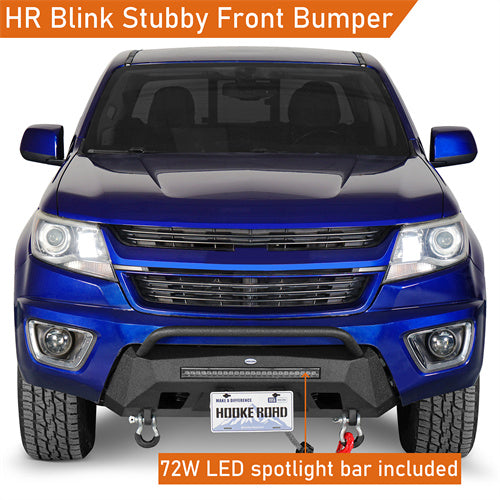 Load image into Gallery viewer, Hooke Road Stubby Front Bumper w/ Winch Plate for 2015-2020 Chevy Colorado, Excluding ZR2 Models b9113s 13
