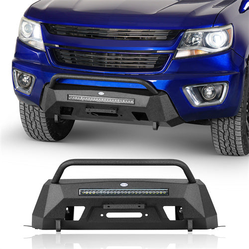 Load image into Gallery viewer, Hooke Road Stubby Front Bumper w/ Winch Plate for 2015-2020 Chevy Colorado, Excluding ZR2 Models b9113s 1
