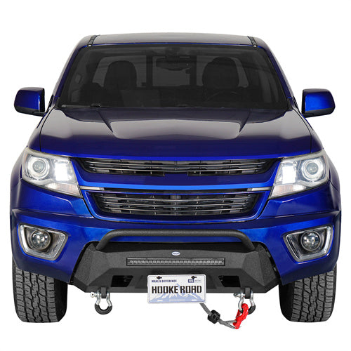 Load image into Gallery viewer, Hooke Road Stubby Front Bumper w/ Winch Plate for 2015-2020 Chevy Colorado, Excluding ZR2 Models b9113s 2
