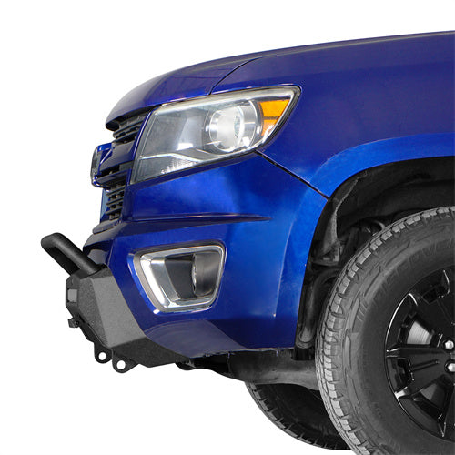 Load image into Gallery viewer, Hooke Road Stubby Front Bumper w/ Winch Plate for 2015-2020 Chevy Colorado, Excluding ZR2 Models b9113s 3
