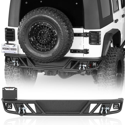 Jeep JK Tube Rear Bumper for 2007-2018 Jeep Wrangler JK - Hooke Road ...