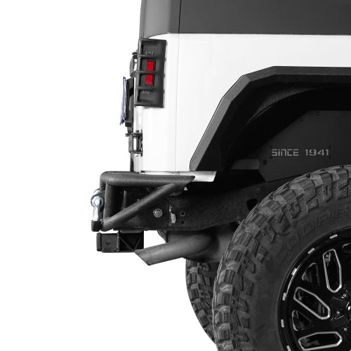 Load image into Gallery viewer, Hooke Road Jeep Wrangler JK Rear Bumper Tube Bumper for 2007-2018 Jeep Wrangler JK  b2102s 3
