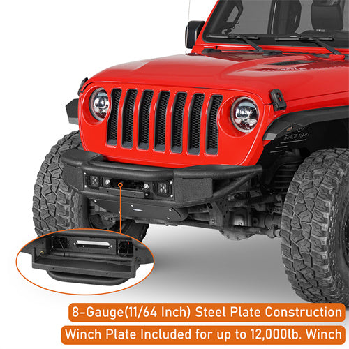 Load image into Gallery viewer, Hooke Road Jeep JL Front Bumper  for 2018-2024 Jeep Wrangler JL &amp; Gladiator JT b3082 10
