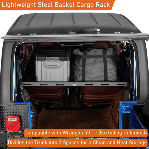 Hooke Road Interior Cargo Rack for 1987-2006 Jeep Wrangler YJ TJ, Excluding Unlimited b1067s 11