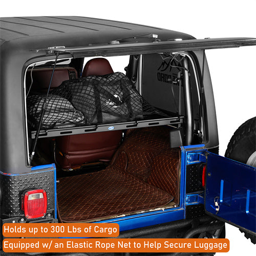 Hooke Road Interior Cargo Rack for 1987-2006 Jeep Wrangler YJ TJ, Excluding Unlimited b1067s 12