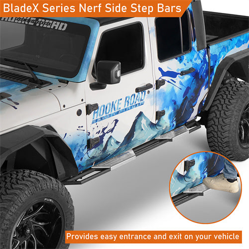 Hooke Road Jeep Gladiator Side Steps for 2020-2025 Jeep Gladiator JT b7023s 8