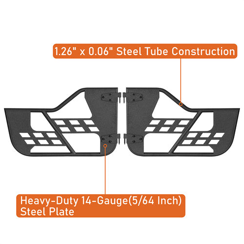 Hooke Road Jeep Half Doors Tubular Door Guards for 1976-1986 Jeep CJ-7 & 1987-1995 YJ Wrangler b1063s  10