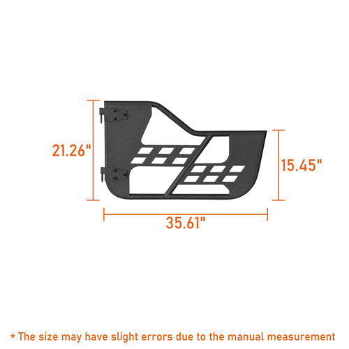 Load image into Gallery viewer, Hooke Road Jeep Half Doors Tubular Door Guards for 1976-1986 Jeep CJ-7 &amp; 1987-1995 YJ Wrangler b1063s  6
