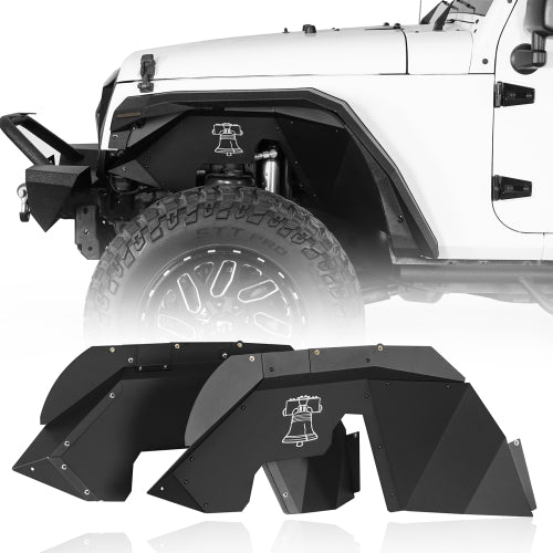 Load image into Gallery viewer, Hooke Road Jeep JK Aluminum Front Inner Fender Liners for 2007-2018 Jeep Wrangler JK b2115s 1
