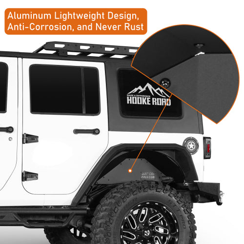 Hooke Road Jeep JK Rear Inner Fender Liners for 2007-2018 Jeep Wrangler JK b2116s 11