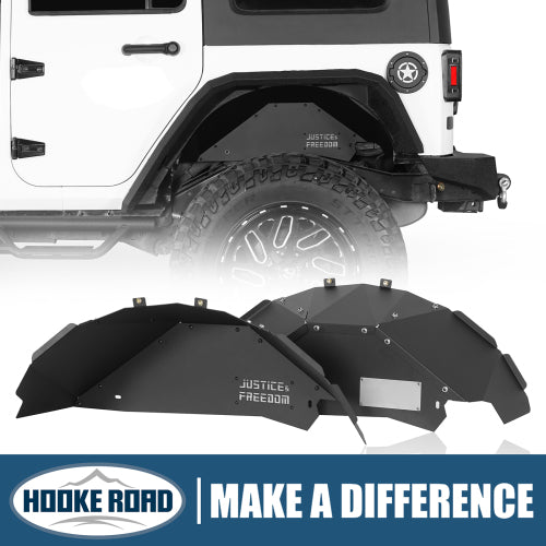 Hooke Road Jeep JK Rear Inner Fender Liners for 2007-2018 Jeep Wrangler JK b2116s 12