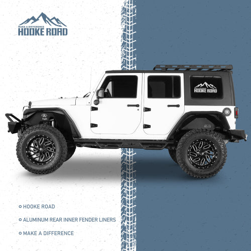 Load image into Gallery viewer, Hooke Road Jeep JK Rear Inner Fender Liners for 2007-2018 Jeep Wrangler JK b2116s 4
