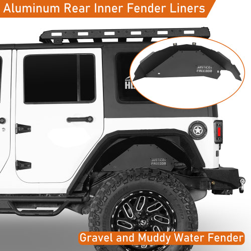 Hooke Road Jeep JK Rear Inner Fender Liners for 2007-2018 Jeep Wrangler JK b2116s 8