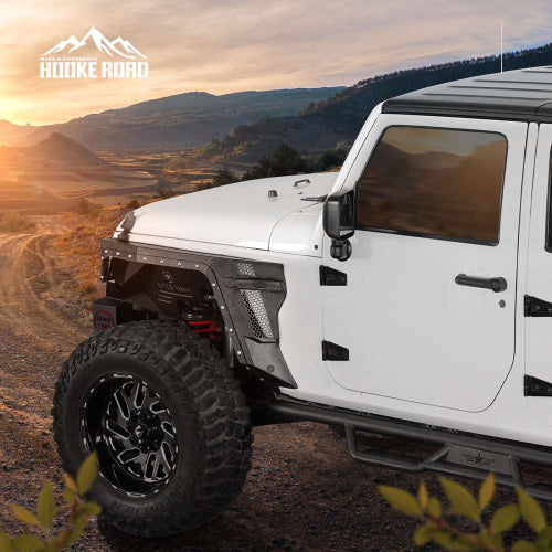 Load image into Gallery viewer, Hooke Road Jeep JK Front Fender Flares for 2007-2018 Jeep Wrangler JK b2103 5
