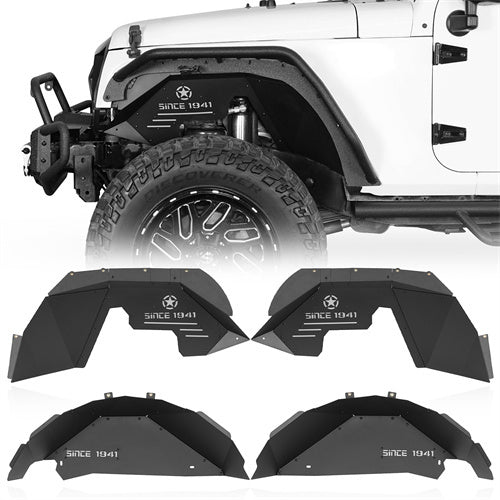 Load image into Gallery viewer, HookeRoad Jeep JK Front and Rear Inner Fender Liners for 2007-2018 Jeep Wrangler JK b21132114 1
