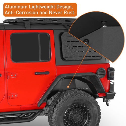 Load image into Gallery viewer, Hooke Road Jeep JL Aluminum Rear Wheel Well Liners for 2018-2024 Jeep Wrangler JL b3070s 11
