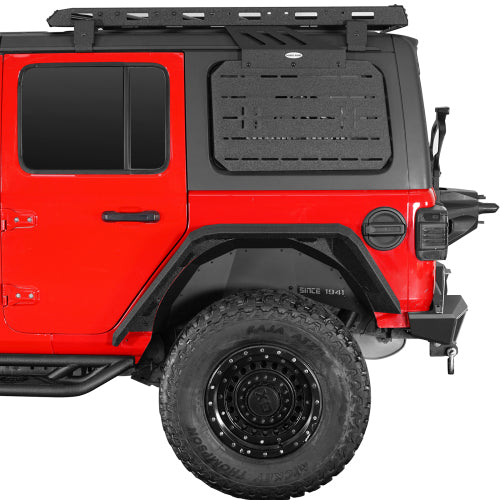 Load image into Gallery viewer, Hooke Road Jeep JL Aluminum Rear Wheel Well Liners for 2018-2024 Jeep Wrangler JL b3070s 2
