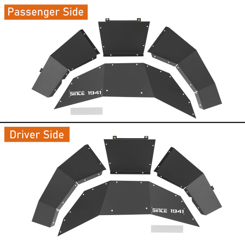 Load image into Gallery viewer, Hooke Road Jeep JL Aluminum Rear Wheel Well Liners for 2018-2024 Jeep Wrangler JL b3070s 8
