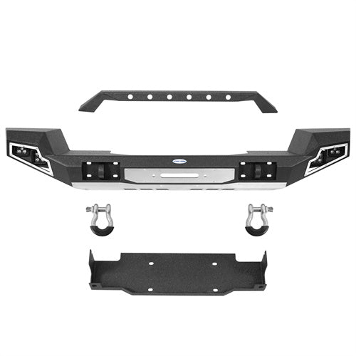 Load image into Gallery viewer, HookeRoad Jeep JL Full Width Front Bumper w/Winch Plate for 2018-2024 Jeep Wrangler JL b3013s 10
