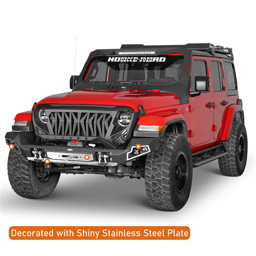 Load image into Gallery viewer, HookeRoad Jeep JL Full Width Front Bumper w/Winch Plate for 2018-2024 Jeep Wrangler JL b3013s 5
