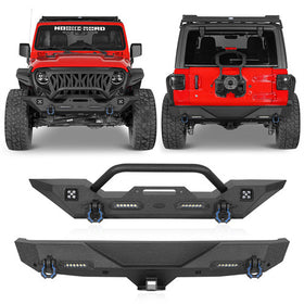 Hooke Road Different Trail Front & Rear Bumper Combo(18-25 Jeep Wrangler JL)