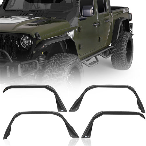 Load image into Gallery viewer, Hooke Road Jeep JT Flat Style Fender Flares for 2020-2024 Jeep Gladiator JT b7022ab 1
