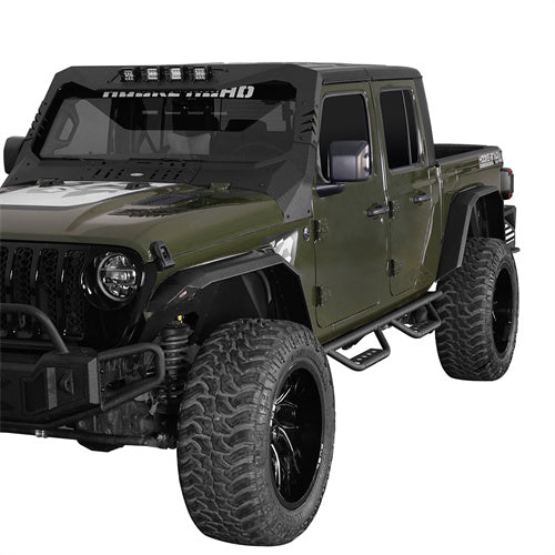 Hooke Road Jeep JT Flat Style Fender Flares for 2020-2024 Jeep Gladiator JT b7022ab 2