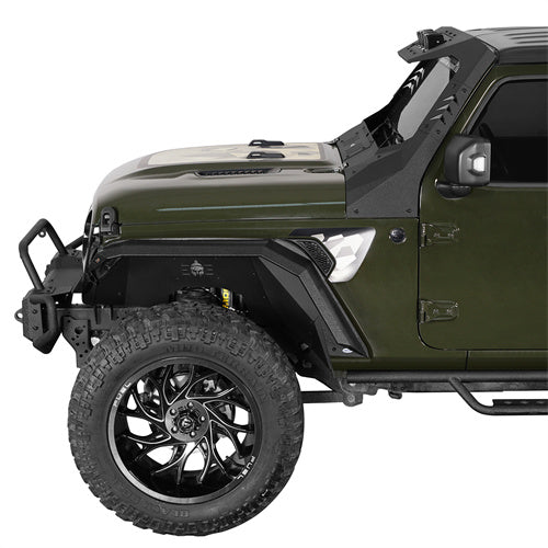 Load image into Gallery viewer, Hooke Road Jeep JT Flat Style Fender Flares for 2020-2024 Jeep Gladiator JT b7022ab 3
