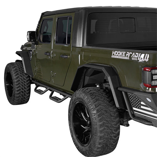 Hooke Road Jeep JT Flat Style Fender Flares for 2020-2024 Jeep Gladiator JT b7022ab 5