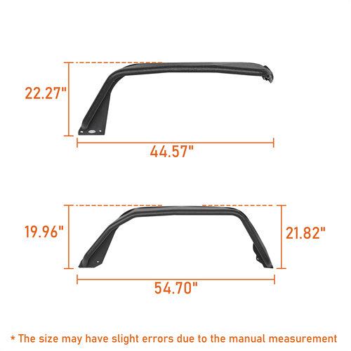 Hooke Road Jeep JT Flux Tube Fender Flares for 2020-2024 Jeep Gladiator JT b7021ab 7