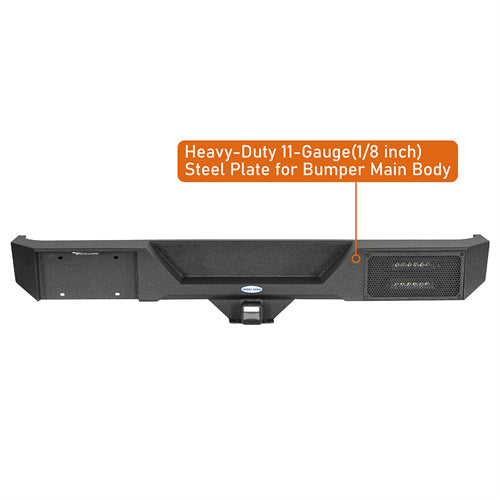 Load image into Gallery viewer, Hooke Road Jeep Rear Bumper w/Hitch Receiver for 1987-2006 Jeep Wrangler TJ &amp; YJ b1039s 7
