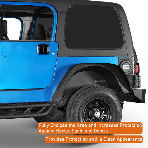 Load image into Gallery viewer, Hooke Road  Jeep TJ Rear Wheel Well Liners &quot;Since 1941&quot; for 1997-2006 Jeep Wrangler TJ b1035s 10
