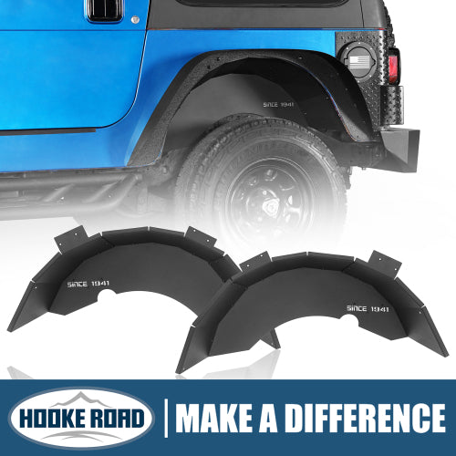 Load image into Gallery viewer, Hooke Road  Jeep TJ Rear Wheel Well Liners &quot;Since 1941&quot; for 1997-2006 Jeep Wrangler TJ b1035s 12
