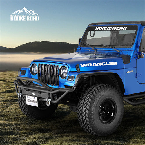 Load image into Gallery viewer, Hooke Road Jeep Tubular Front Bumper for 1997-2006 Jeep Wrangler TJ b1071s  5
