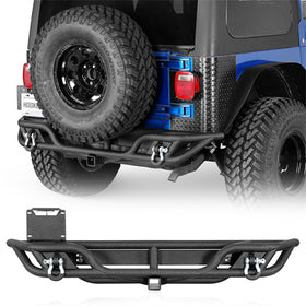 Hooke Road Jeep Tubular Rear Bumper for 1997-2006 Jeep Wrangler TJ b1072s 1