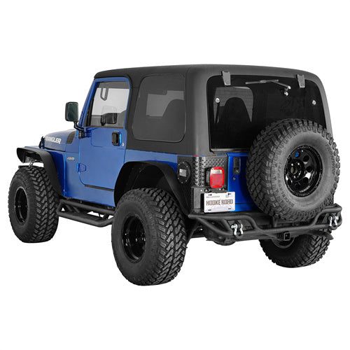 Load image into Gallery viewer, Hooke Road Jeep Tubular Rear Bumper for 1997-2006 Jeep Wrangler TJ b1072s 3
