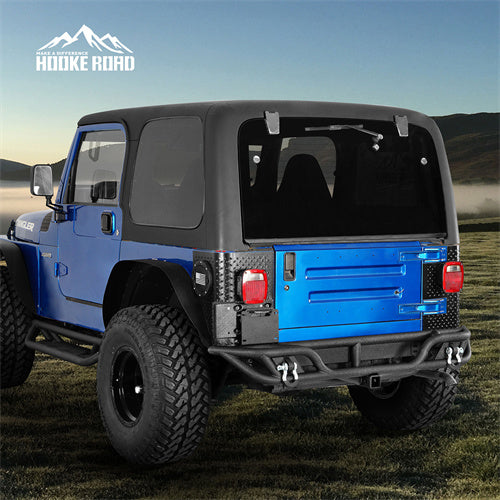 Load image into Gallery viewer, Hooke Road Jeep Tubular Rear Bumper for 1997-2006 Jeep Wrangler TJ b1072s 4
