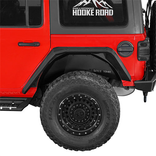 Hooke Road Jeep Wrangler JL Aluminum Rear Fender Flares for 2018-2024 Jeep Wrangler JL b3077s 2