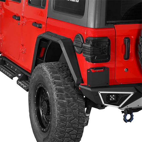 Hooke Road Jeep Wrangler JL Aluminum Rear Fender Flares for 2018-2024 Jeep Wrangler JL b3077s 3