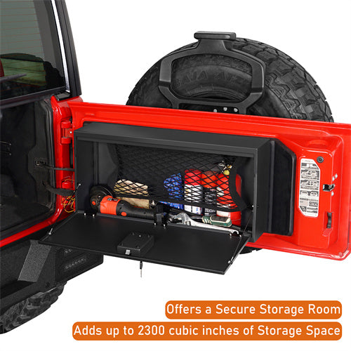 Hooke Road 2018-2024 Jeep Wrangler JL  Tailgate Storage Lock Box mmr30032 8