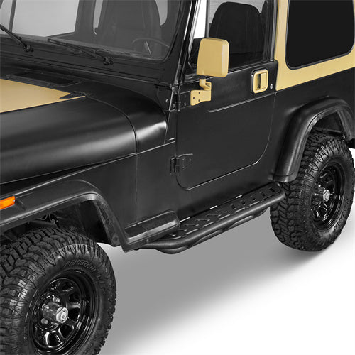 Load image into Gallery viewer, Hooke Road Jeep YJ Running Boards Nerf Side Step Bars for 1987-1995 Jeep Wrangler YJ b1065s 3
