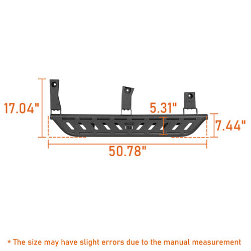 Load image into Gallery viewer, Hooke Road Jeep YJ Running Boards Nerf Side Step Bars for 1987-1995 Jeep Wrangler YJ b1065s 6
